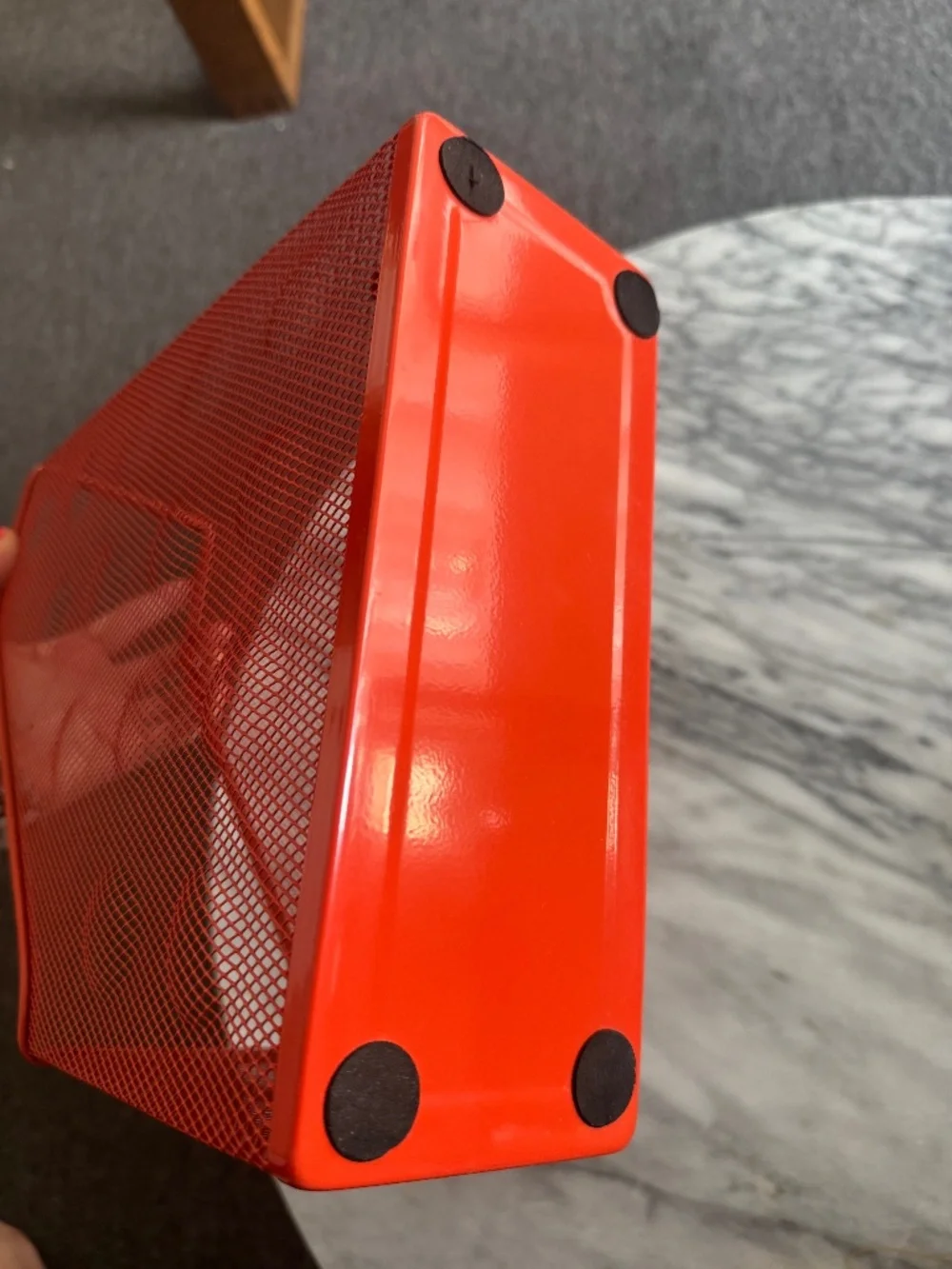 IKEA vintage orange dokument magazine holder